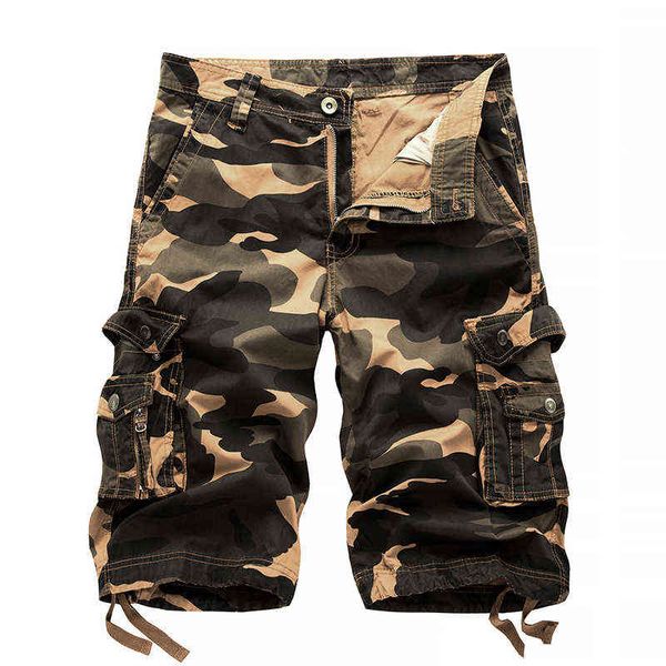 2020 summer tactical military camo shorts men camouflage cargo shorts casual loose cotton man army short pants brand clothing 29 w220214, White;black